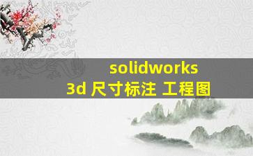 solidworks 3d 尺寸标注 工程图